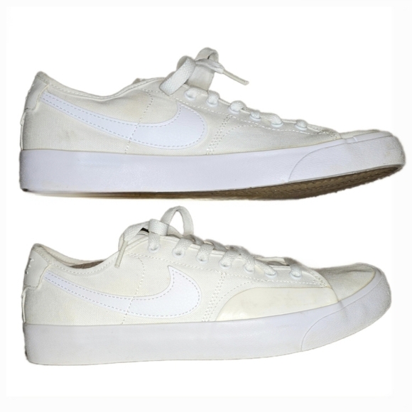 Nike SB Blazer Court Skate Shoes - Sail/White/Sail White - Men's 7/Ladies 8.5 - Picture 6 of 13